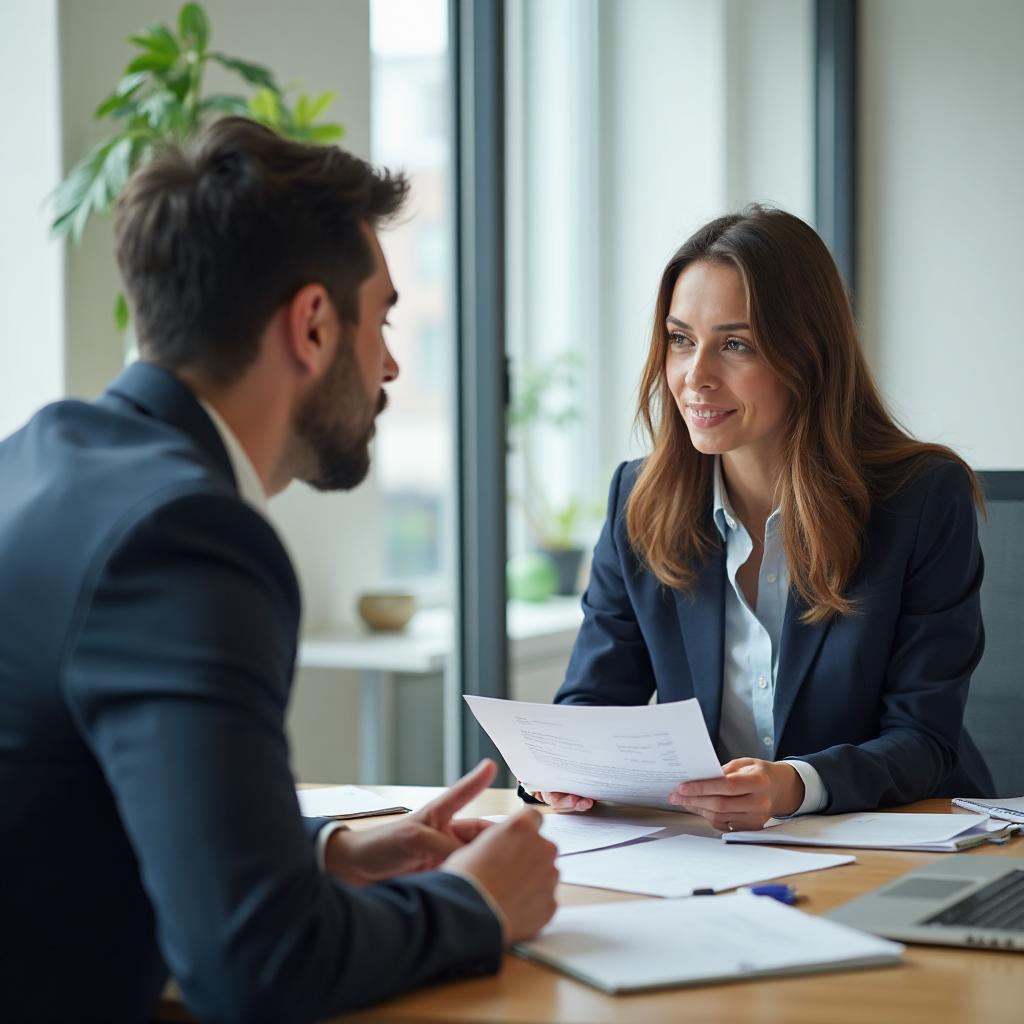 Équipe de collaborateurs dans un bureau moderne