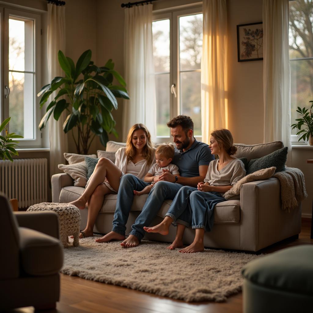 Belle maison moderne avec jardin