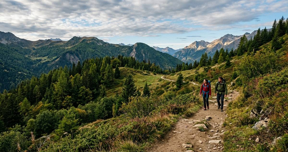 Paysage de sentier naturel adapté à la randonnée motorisée